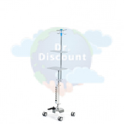МЕТ FM-160.1. Инфузионная стойка-штатив с двумя полками для шприцевых насосов и мониторов слежения